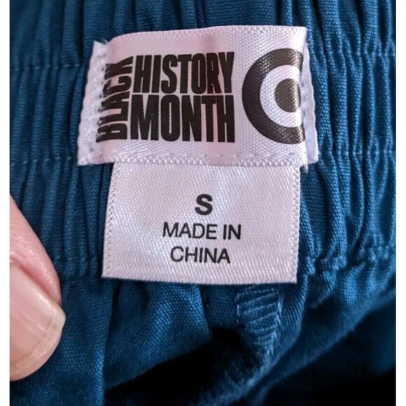 NWT Black History Month Women's House Aama High Waisted Pants Blue S You 28x27 - Picture 8 of 9